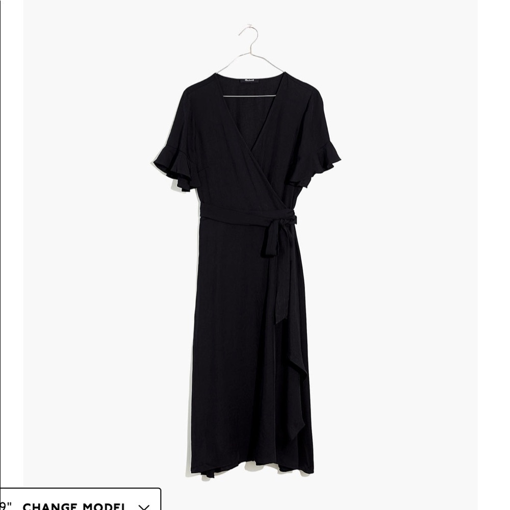 Madewell Ruffle Sleeve Wrap Dress - Picture 4 of 5